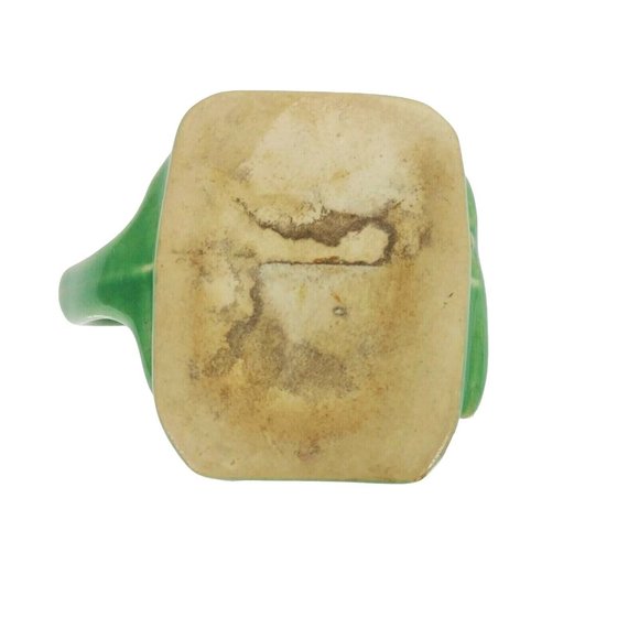 Creamer Pitcher Colonial Man Green With Handle 4" Tall - Picture 7 of 9